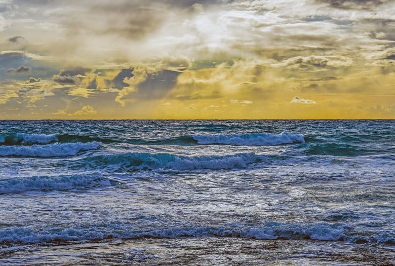 Ocean Waves at Sunset